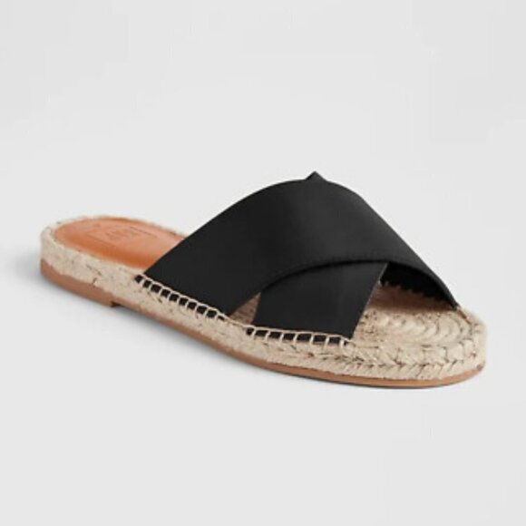 Gap espadrille criss cross sandals  true black 8 - Picture 3 of 8